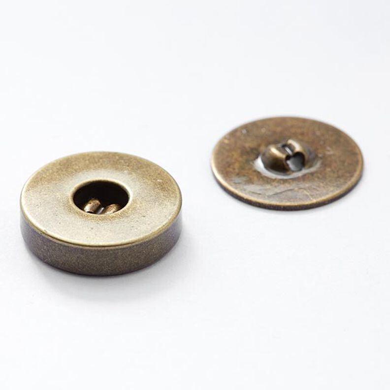Magnetknapp [  Ø18 mm ] – gammalguld metallisk,  image number 1