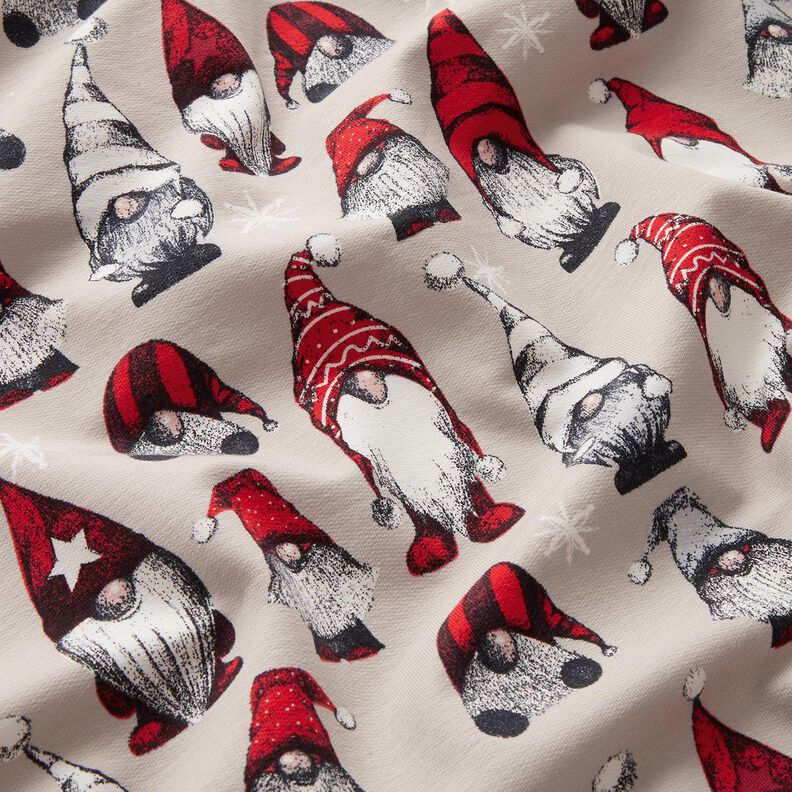 French Terry Sommarsweat Julnissar – ljus gråbrun,  image number 2