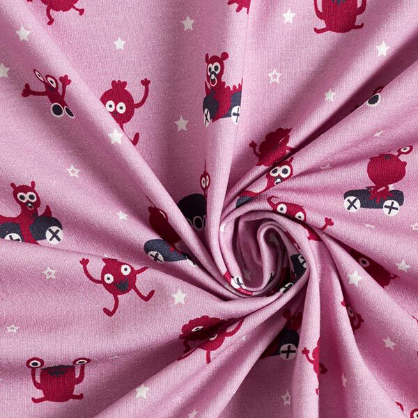 Bomullsjersey Monsterlekplats | PETIT CITRON – rosa/bär, image number 3