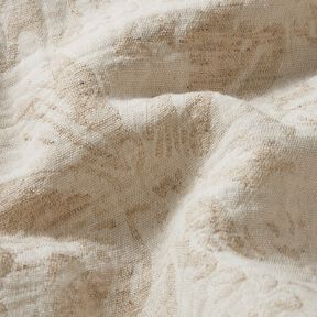 Muslin/Dubbel-krinkelväv Linne-mix Blommor – mandel, 