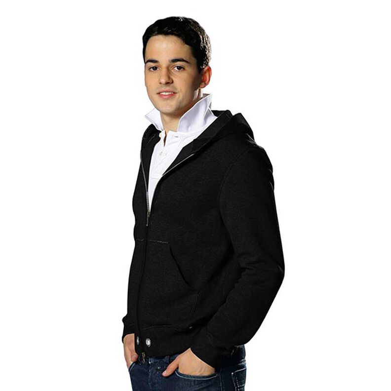 L&auml;tt bomullssweat enf&auml;rgad &ndash; svart,  image number 5