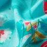 Strandkläder Panel Pareo påfåglar och blommor – aquablått/intensiv rosa,  thumbnail number 3