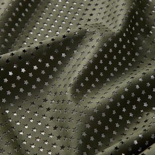 Konstläder Stansade stjärnor – khaki, 