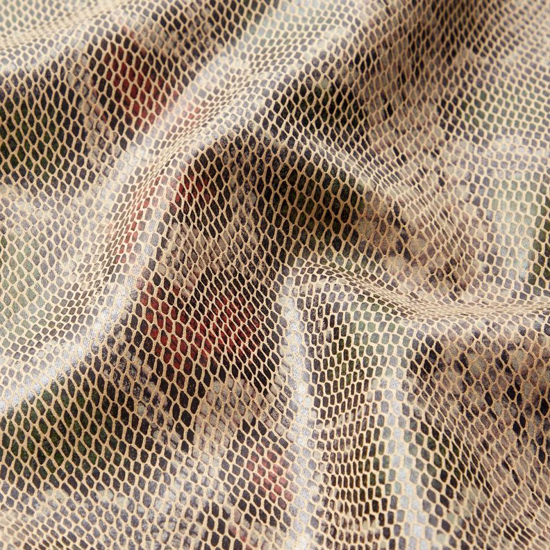 Ormlook i konstläder – beige/mörk-oliv,  image number 2