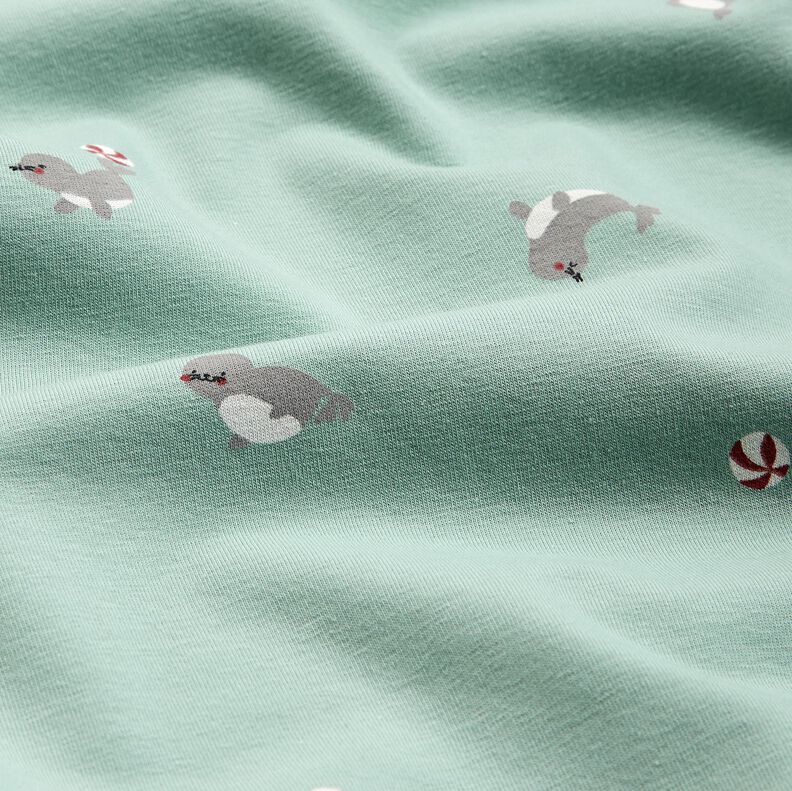 Bomullsjersey robben-akrobatik &ndash; ljusbl&aring;,  image number 2