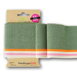 GOTS Ekologiska stickade muddar CUFF ME COLLEGE [140 cm | 7,5 cm] | Albstoffe | Hamburger Liebe, 