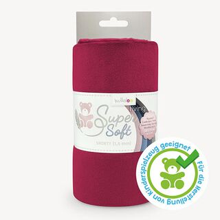 Plysch SuperSoft SHORTY [ 1 x 0,75 m | 1,5 mm ] - bordeauxrött | Kullaloo, 