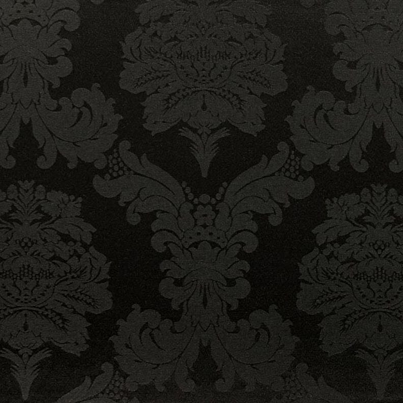 Dekorationstyg Jacquard Damasco 280 cm – svart,  image number 1