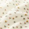 Glänsande bomullstyg med småblommor – yllevit,  thumbnail number 2