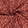 Bomullstyg Poplin Klassiska rosor – mörkröd/guld,  thumbnail number 3