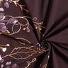 Bomullsjersey Brodyrtyg blommor i guldglitter | Glitzerpüppi – bordeauxröd/pastellfläder,  thumbnail number 3