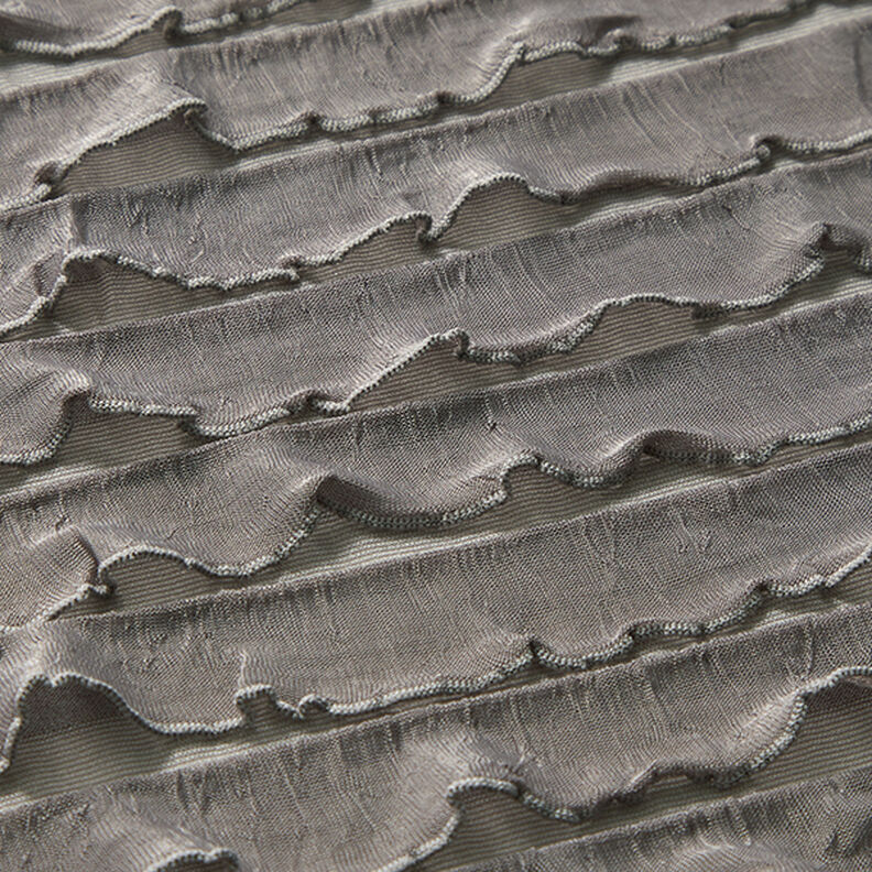 volangjersey batik horisontella ränder – mörk gråbrun,  image number 2