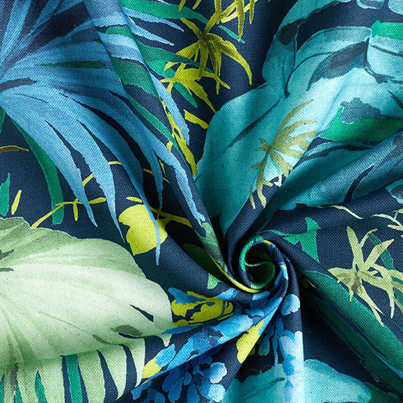 Halvpanama Dekorationstyg Polinesia – blå/grön,  image number 2