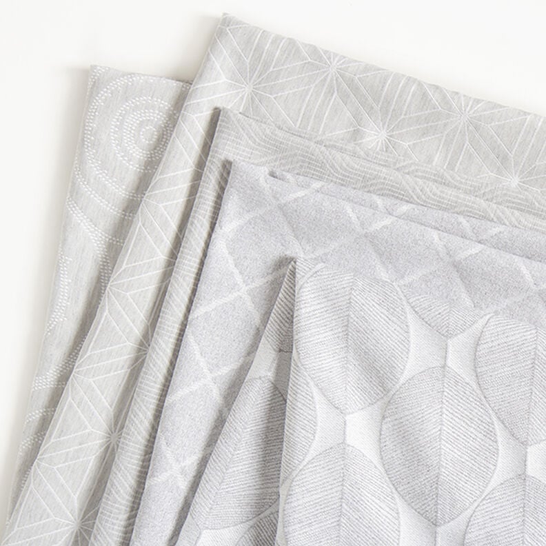 Dekorationstyg jacquard Vågiga linjer – ljusgrått,  image number 5