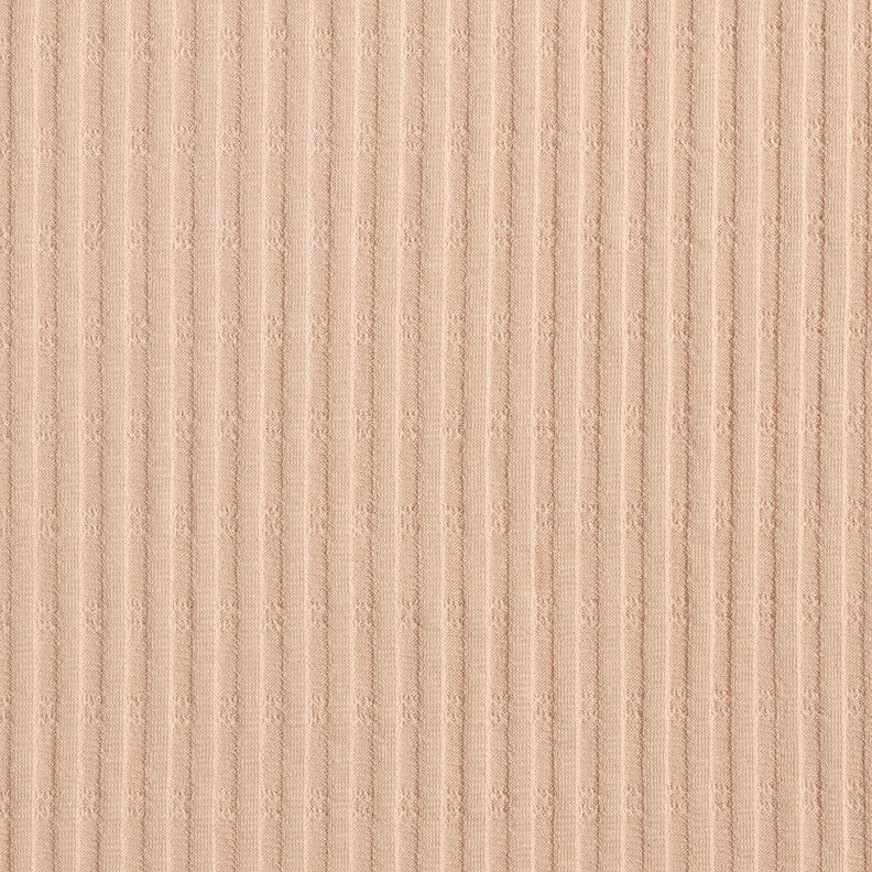 Ribbad jersey enkelt stickmönster – beige,  image number 1