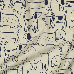 Bomullsjersey Hundar | by Poppy – anemon/marinblå, 