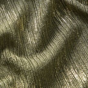 Finstickat guld sicksack – khaki/guldmetallic, 