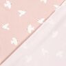 Bomullsjersey Stora fåglar – rose/vit,  thumbnail number 4