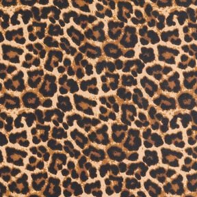 Behandlad bomull fint leopardmönster – brun/svart, 