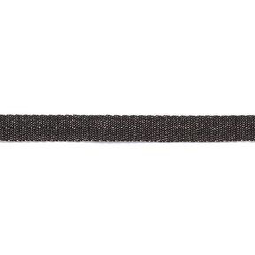 Vävt band Metallisk [9 mm] – svart/silvermetallic, 