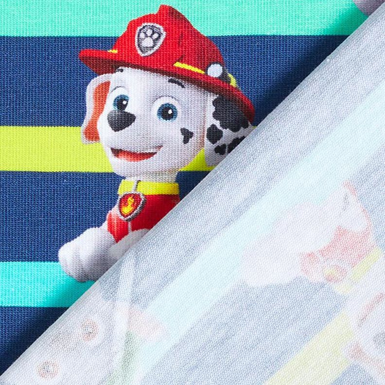 Bomullsjersey Licenstyg Paw Patrol Randigt  | Viacom – marinblått,  image number 4