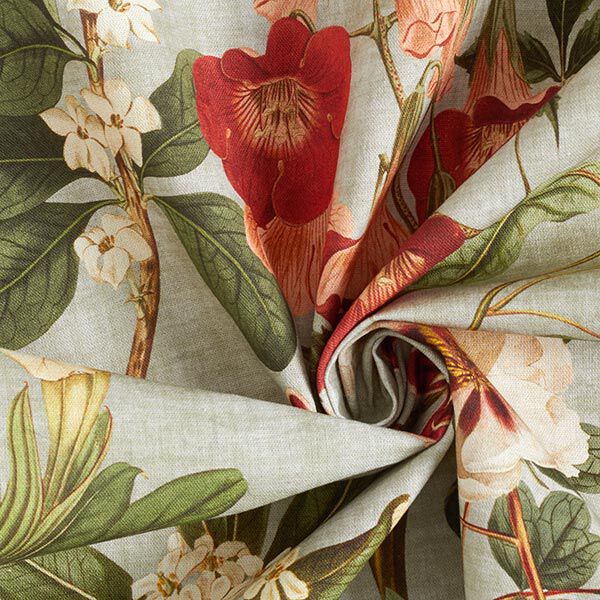 Dekorationstyg Canvas Nostalgiska blommor – vass,  image number 3