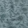 Muslin/Dubbel-krinkelväv stora blommor – blågrått/svart,  thumbnail number 2