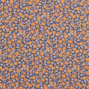 Chiffong millefleur – indigo/brandgul, 
