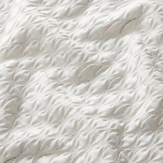 Jacquard Jersey Lurex struktur bågar – yllevit, 