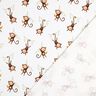GOTS Bomullsjersey apor i djungeln Digitaltryck | Poppy Fabrics – vit/mörkbrun,  thumbnail number 3