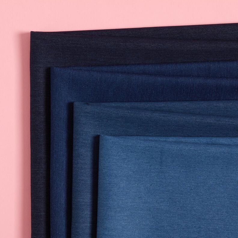 Denim bomullsmix medium – marinblått,  image number 4