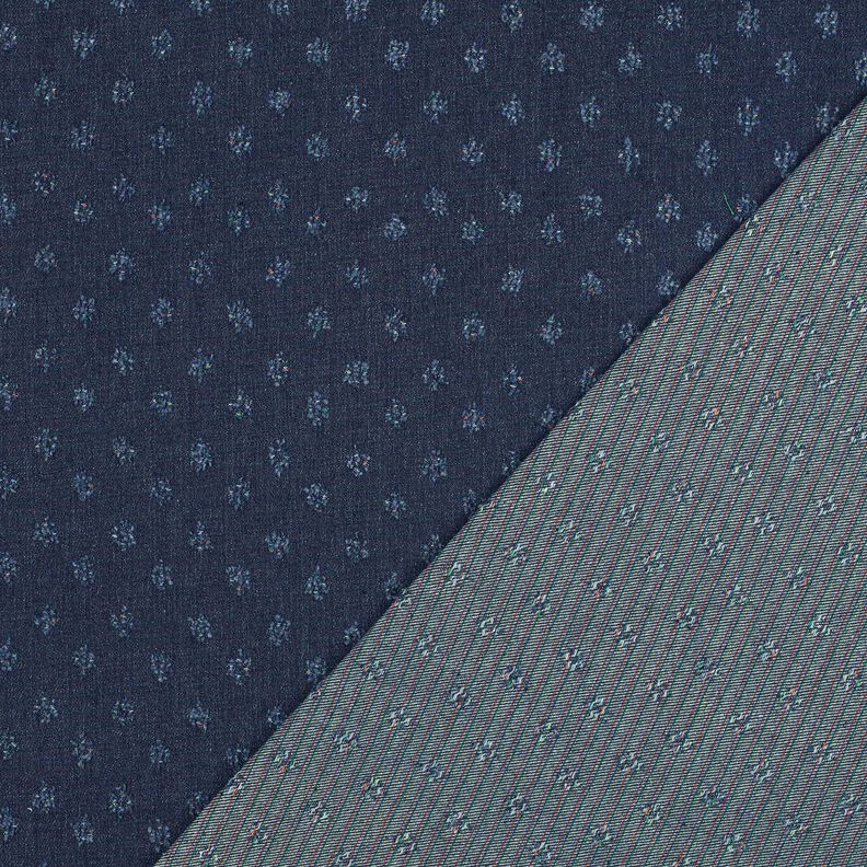 Denim bomullsmix dobby – nattblå, image number 4