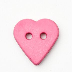 Hjärtknapp [Ø 15 mm] – pink, 