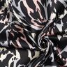 Crepesatin abstrakta kronblad – svart/silver,  thumbnail number 3