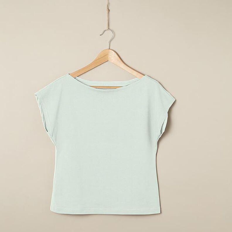 Bomullsjersey medium enf&auml;rgad &ndash; vass,  image number 6