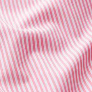 Skjorttyg Smala vertikala ränder – vit/rosa, 