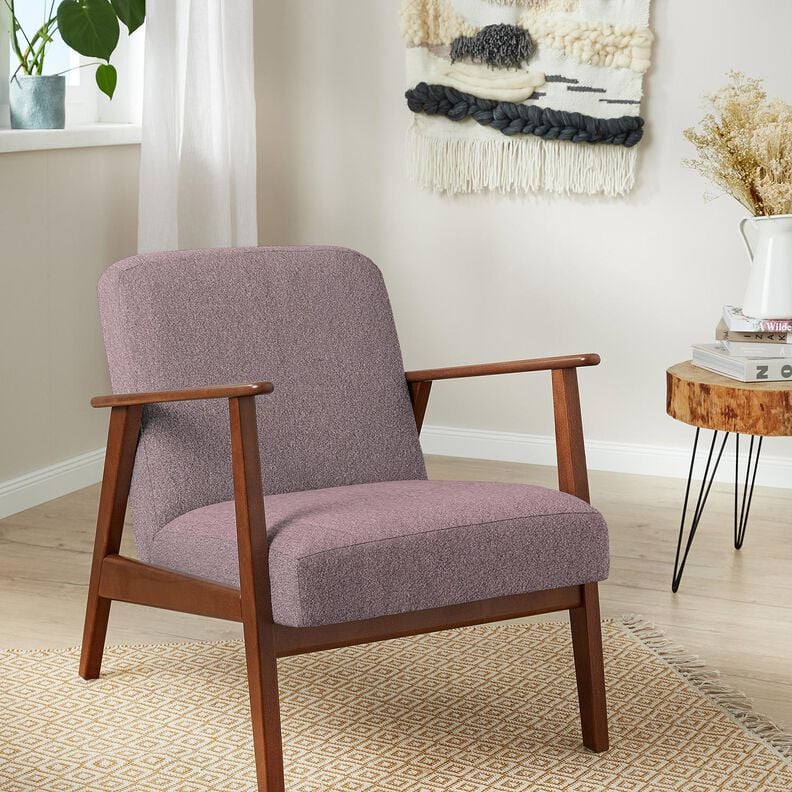 Stoppningstyg fårskinnslook – lilagrå,  image number 6