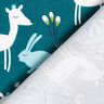 Bomullsjersey Hare och rådjur – petrol,  thumbnail number 5