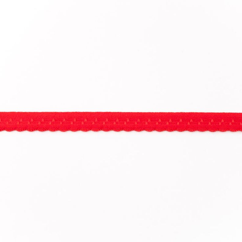 Elastistiskt infattningsband Spets [12 mm] – rött,  image number 1