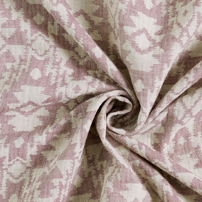 Muslin/Dubbel-krinkelväv Jacquard-Aztekmönster | by Poppy mörk gammelrosa/dimgrå, image number 5