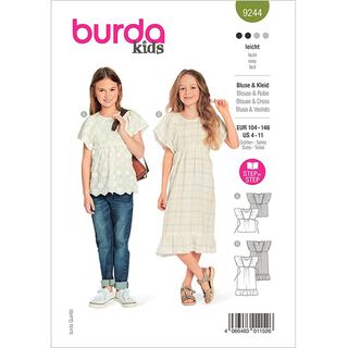 Klänning | Blus  | Burda 9244 | 104-146, 