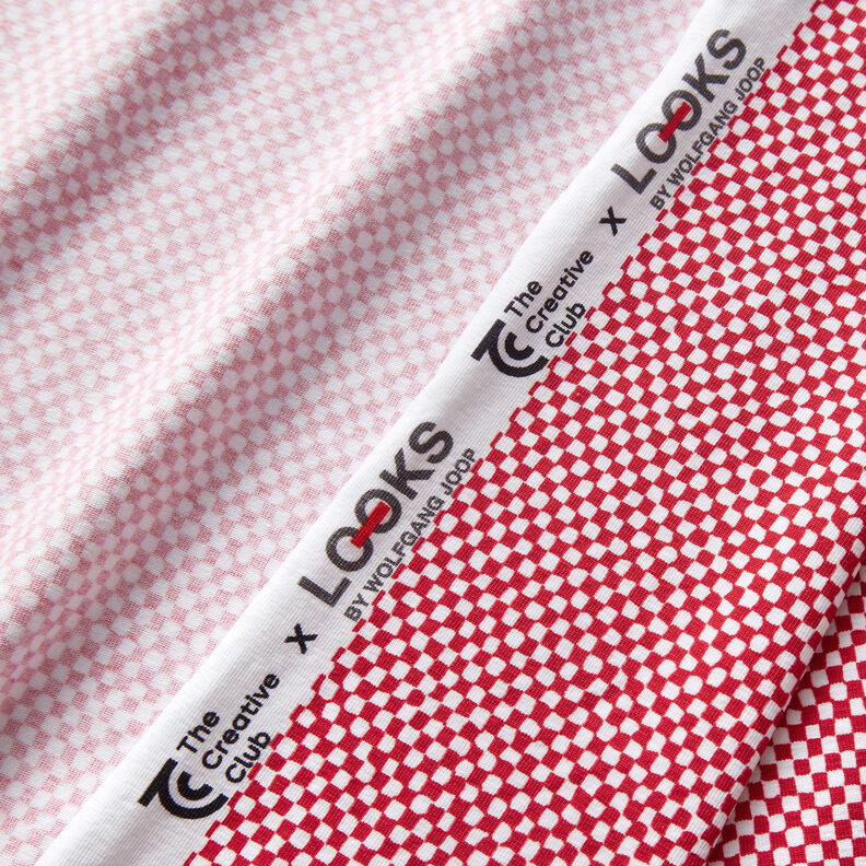GOTS Bomullsjersey Minirutor | TCC x LOOKS by Wolfgang Joop – rött/vit,  image number 4
