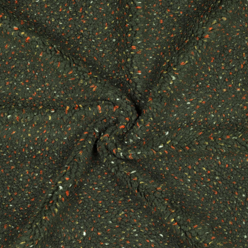 Teddyplysch Tweed Melange | Poppy Fabrics – mörkgrön, image number 3
