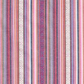 Dekorationstyg Jacquard pastellränder – rosa/lila, 