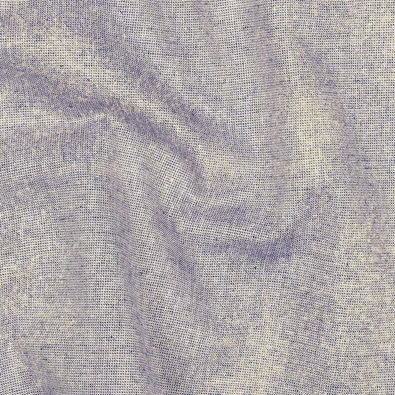 Chambray lurex melerad | Poppy Fabrics – blå/elfenbensvit,  image number 2