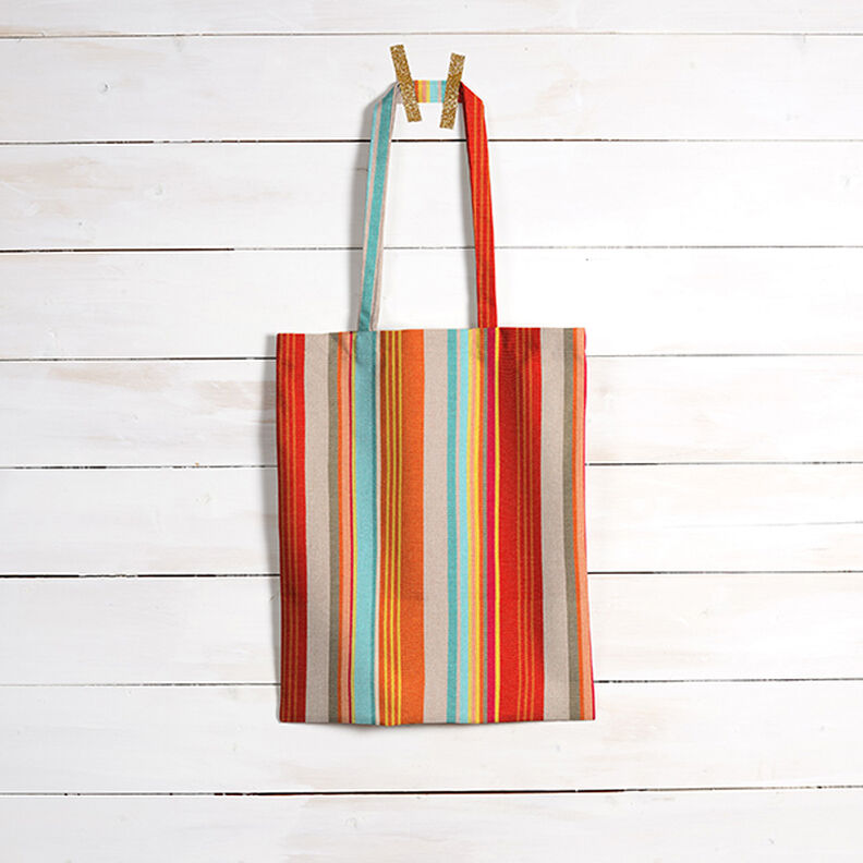 Outdoortyg Canvas Ränder – brandgul/rött,  image number 10