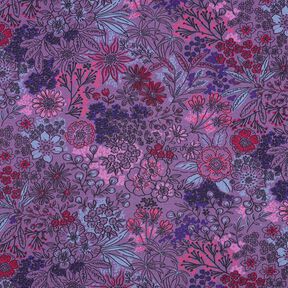Bomullspoplin Vilda blommor | Poppy Fabrics – lavender, 