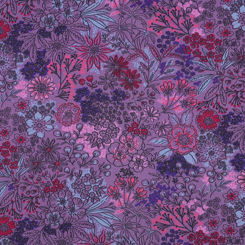 Bomullspoplin Vilda blommor | Poppy Fabrics – lavender, image number 1