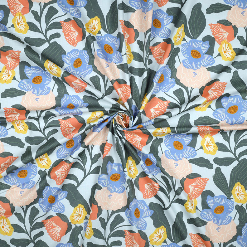 bomullsvoile frodiga blommor | Nerida Hansen – babyblått,  image number 3