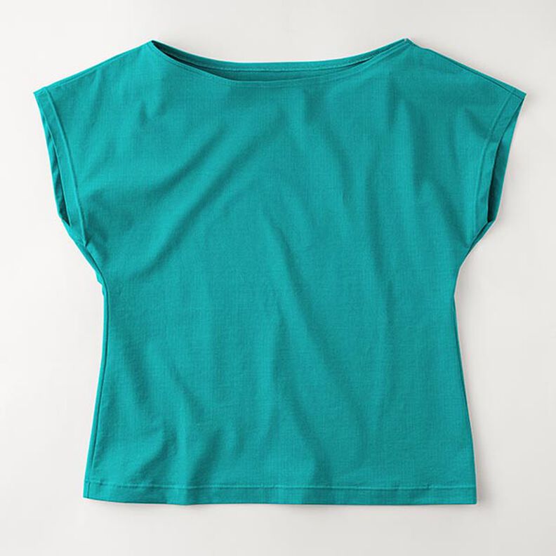 Bomullsjersey medium enfärgad – smaragdgrön,  image number 8